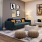 interior rendering of living room with couch